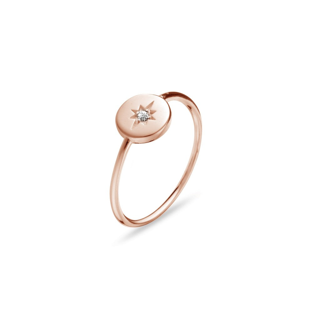Rose Gold Sterling Silver Star Ring