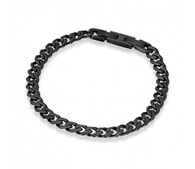 BLAZE Black Stainless Steel Cuban Link Bracelet