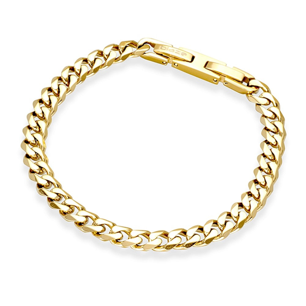 BLAZE Gold Stainless Steel Cuban Link Bracelet