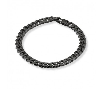 BLAZE Black Stainless Steel Cuban Link Bracelet