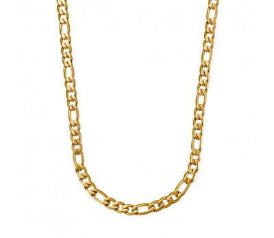 BLAZE Gold Stainless Steel Figaro Chain