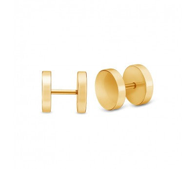 Gold Stainless Steel Circle Stud