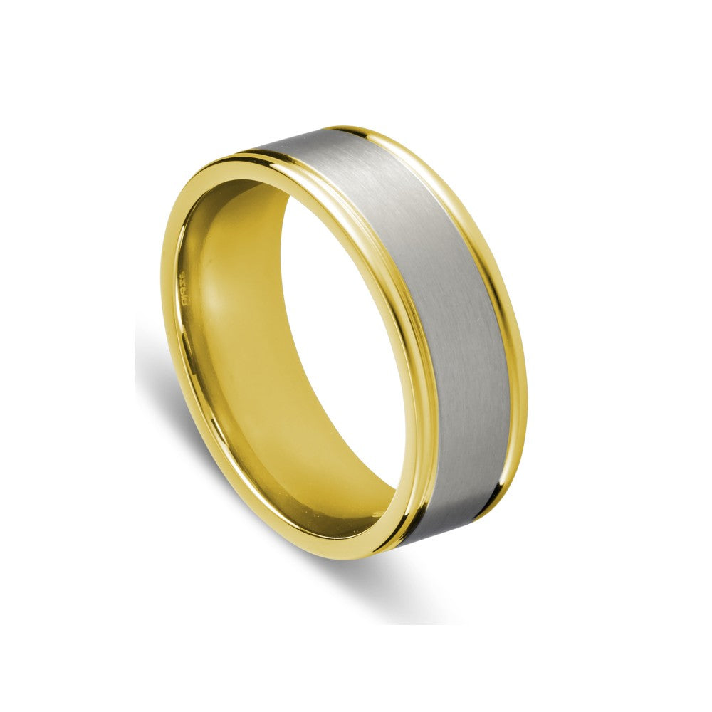 BLAZE Gold Stainless Steel Brushed Ring